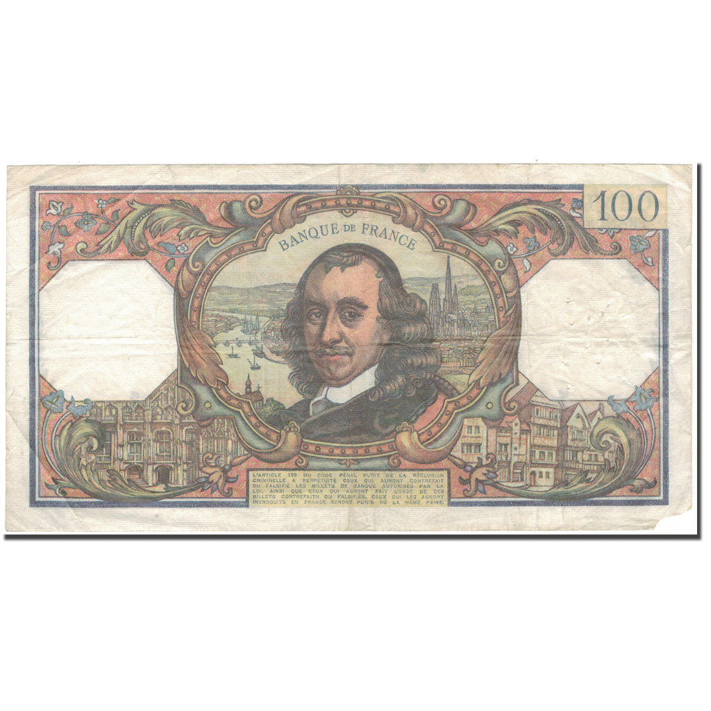 França, 100 Francs, Corneille, 1973-07-05, F(12-15), Fayette:65.43, KM:149d