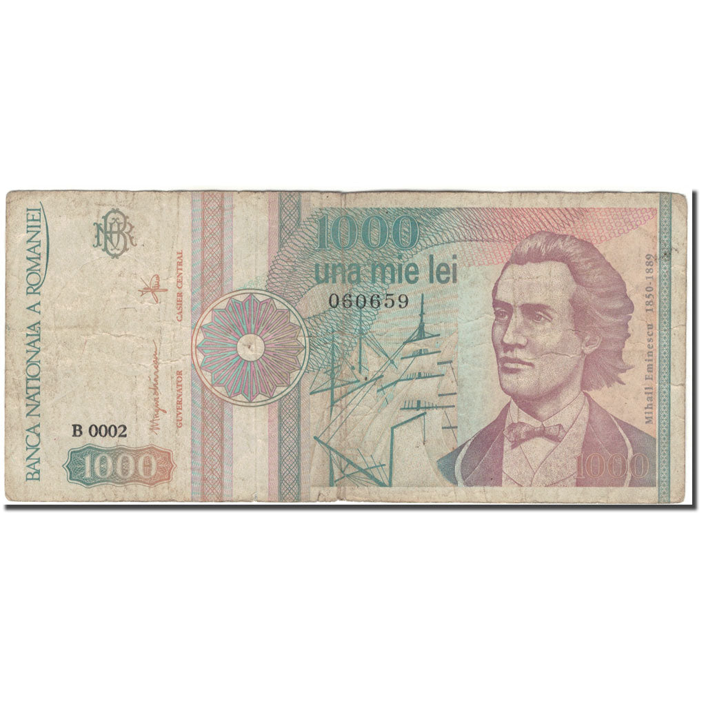 Banknote, Romania, 1000 Lei, 1991, KM:101Aa, F(12-15)