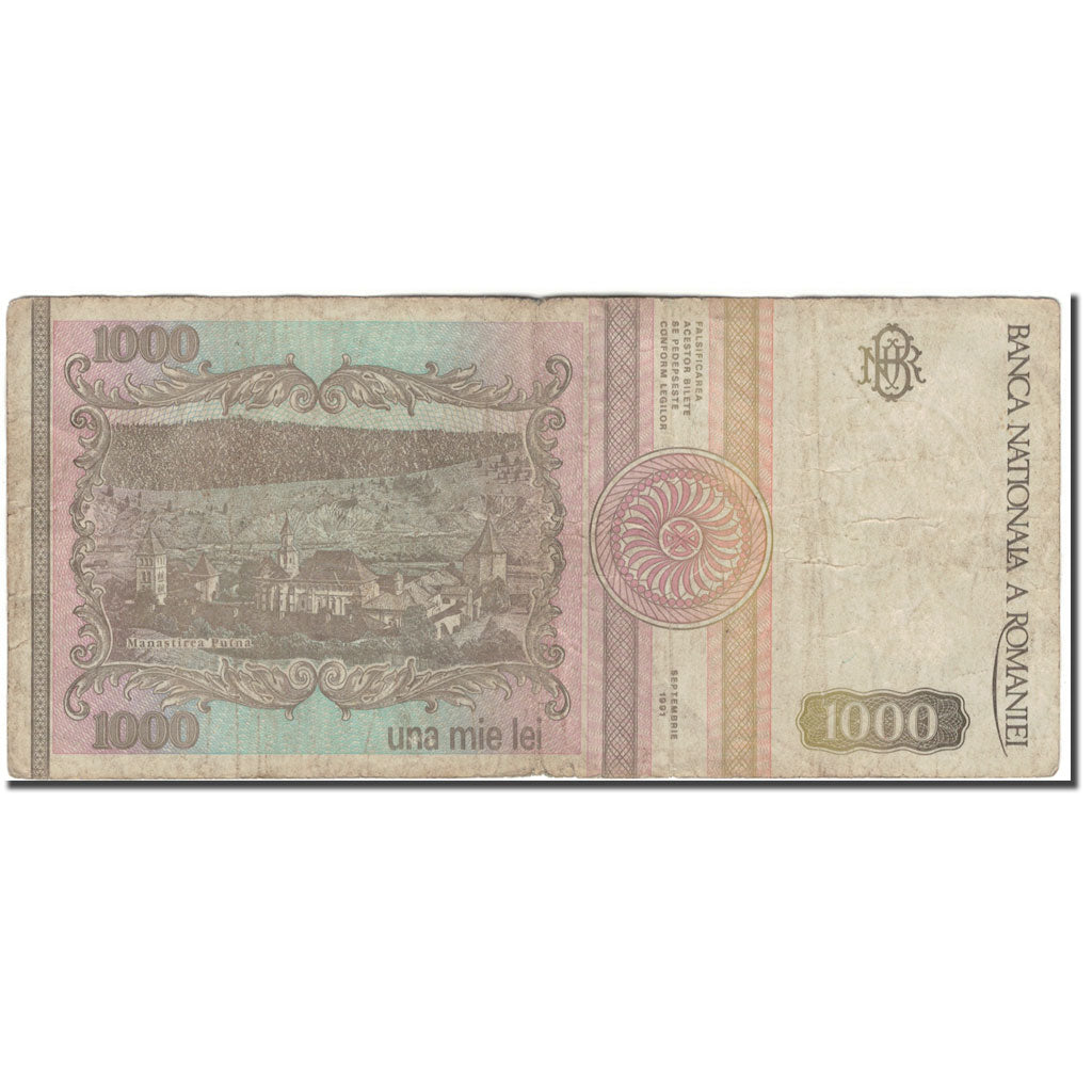 Banknote, Romania, 1000 Lei, 1991, KM:101Aa, F(12-15)