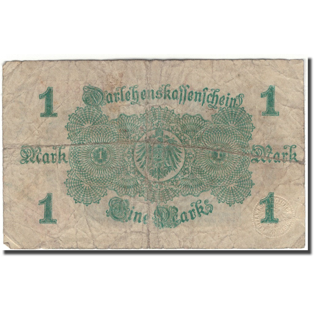 Nota, Alemanha, 1 Mark, KM:50, VG(8-10)
