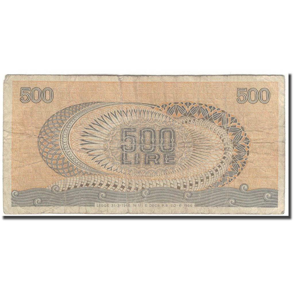 Banknote, Italy, 500 Lire, KM:93a, F(12-15)