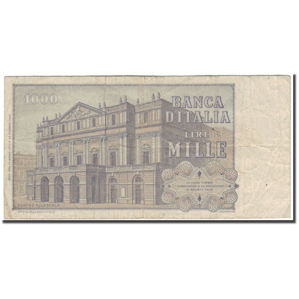 Banknote, Italy, 1000 Lire, KM:101b, VF(20-25)