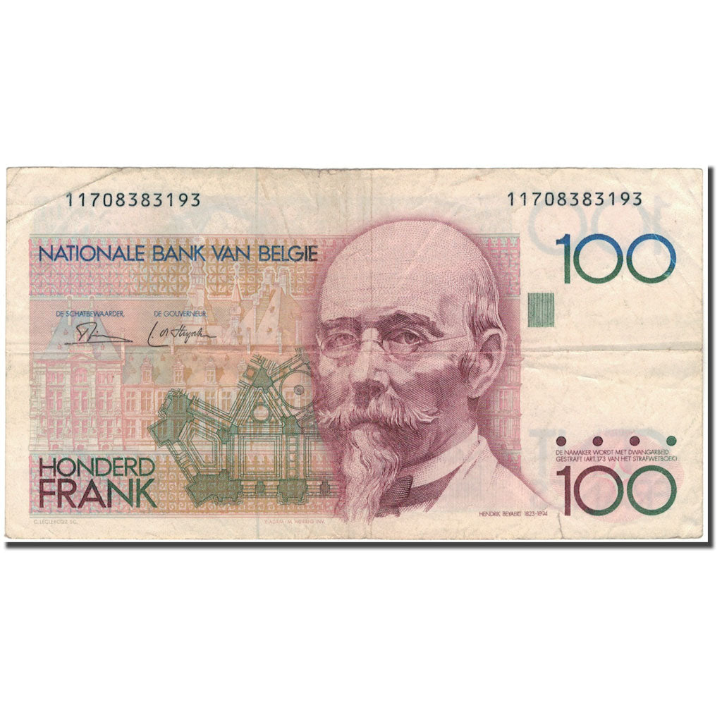 Billet, Belgique, 100 Francs, KM:142a, B+