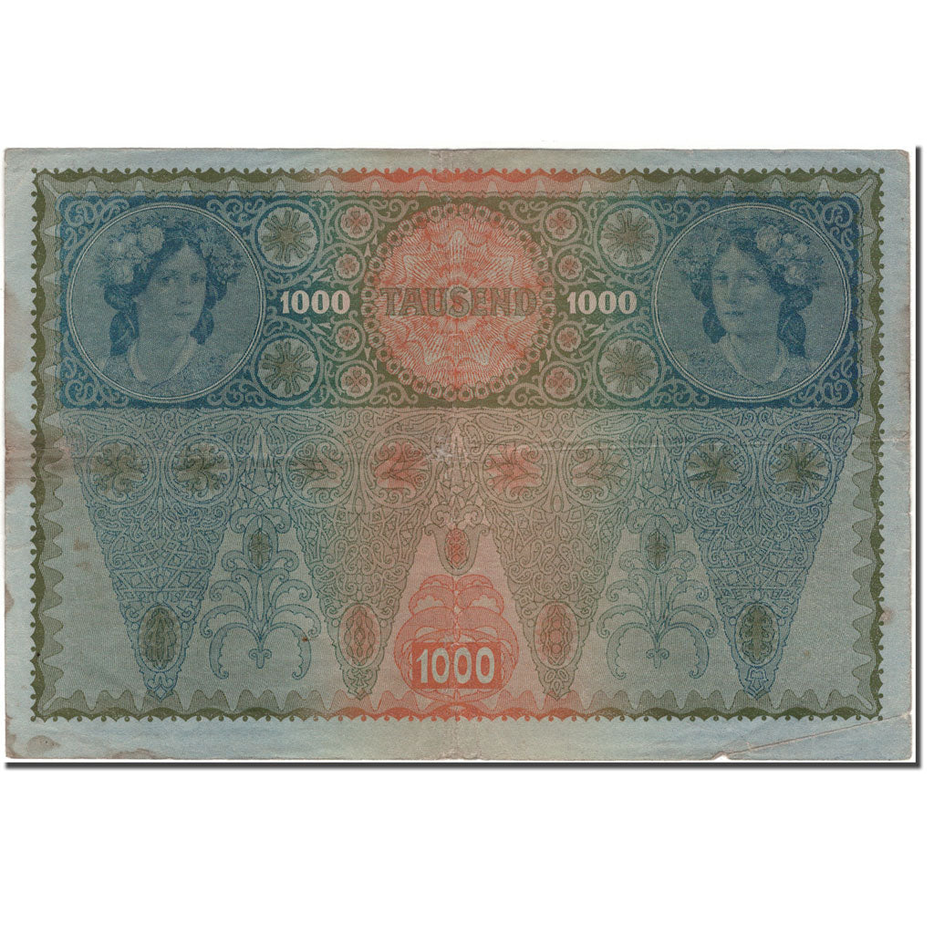 Banknot, Austria, 1000 Kronen, 1902, KM:61, VF(30-35)