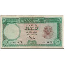 Biljet, Egypte, 5 Pounds, KM:39a, TB