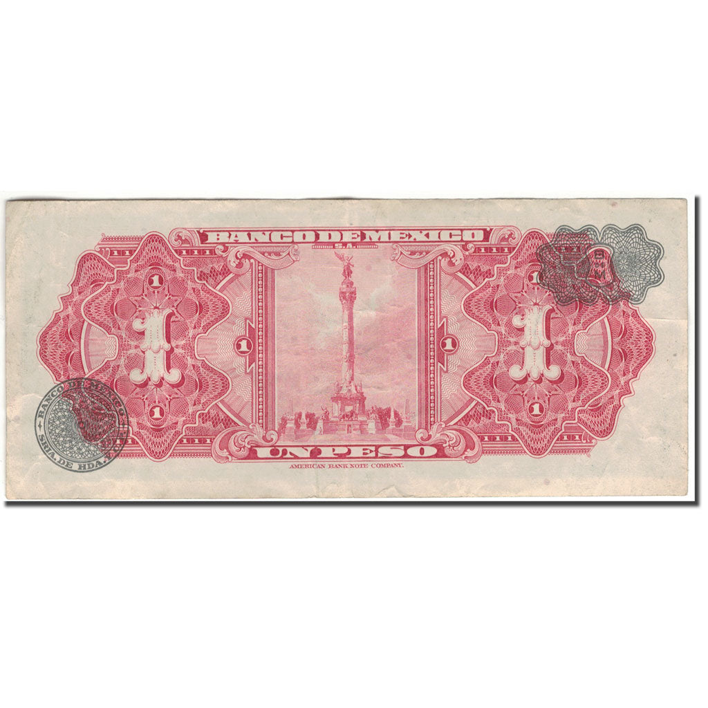 Banknote, Mexico, 1 Peso, 1967-05-10, KM:59j, EF(40-45)
