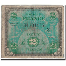 Francia, 2 Francs, Flag/France, 1944, B+, Fayette:VF16.2, KM:114b