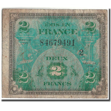 France, 2 Francs, Flag/France, 1944, F(12-15), Fayette:VF16.2, KM:114b
