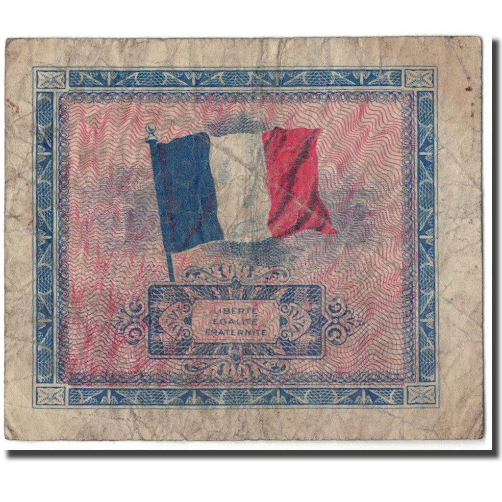 France, 2 Francs, Flag/France, 1944, F(12-15), Fayette:VF16.2, KM:114b