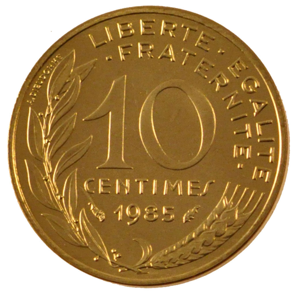 FRANCE, Marianne, 10 Centimes, 1985, Paris, KM #929, MS(65-70),...
