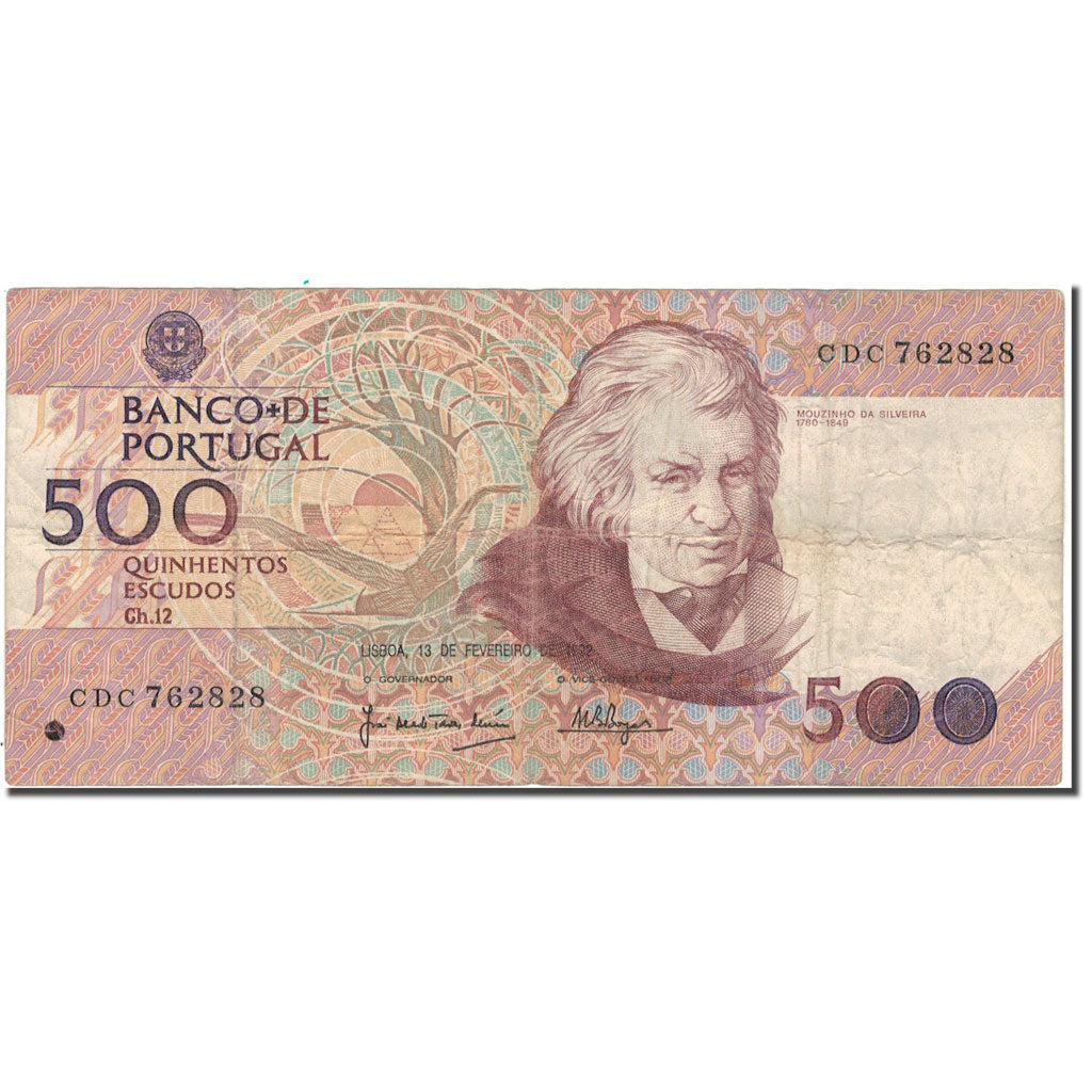 Banknote, Portugal, 500 Escudos, 1982-02-13, KM:180d, F(12-15)