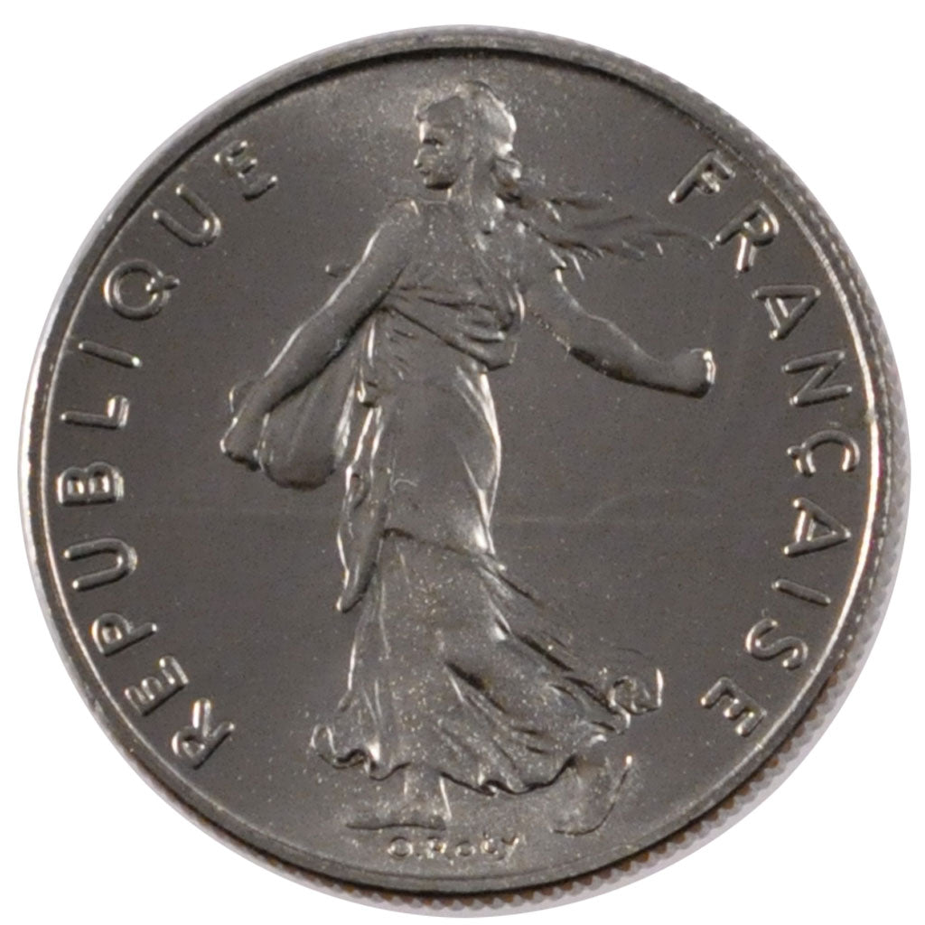 FRANCE, Semeuse, 1/2 Franc, 1985, Paris, KM #931.1, MS(65-70), Nickel, 19.5,...