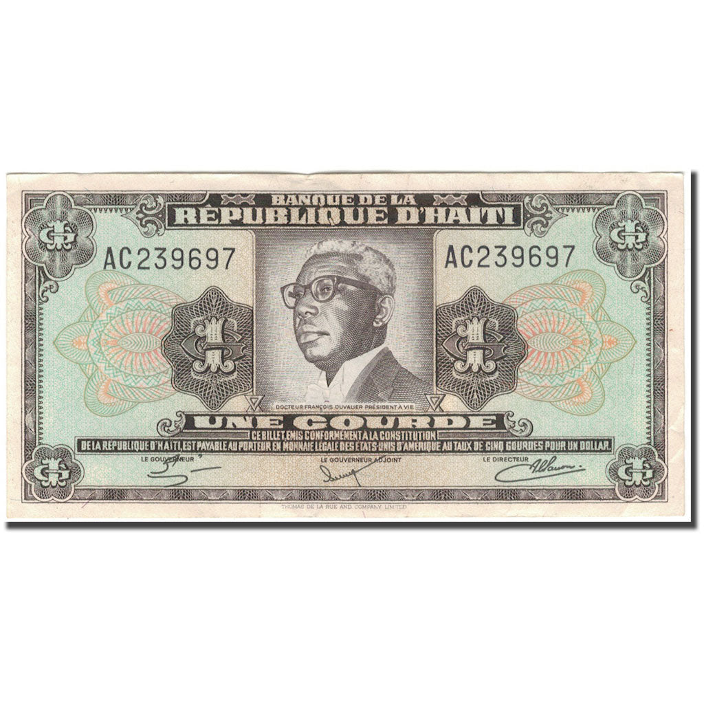 Banknot, Haiti, 1 Gourde, KM:239, EF(40-45)