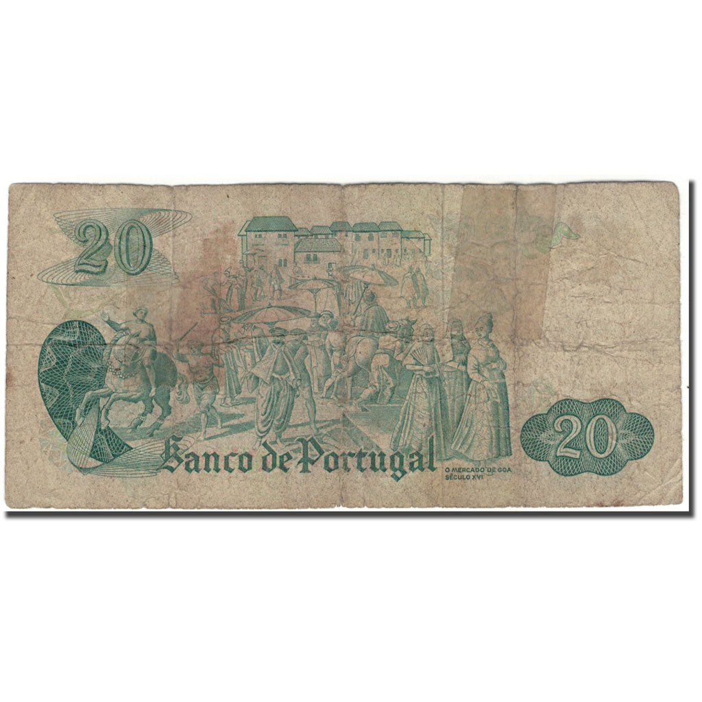 Banknote, Portugal, 20 Escudos, 1971-07-27, KM:173, G(4-6)
