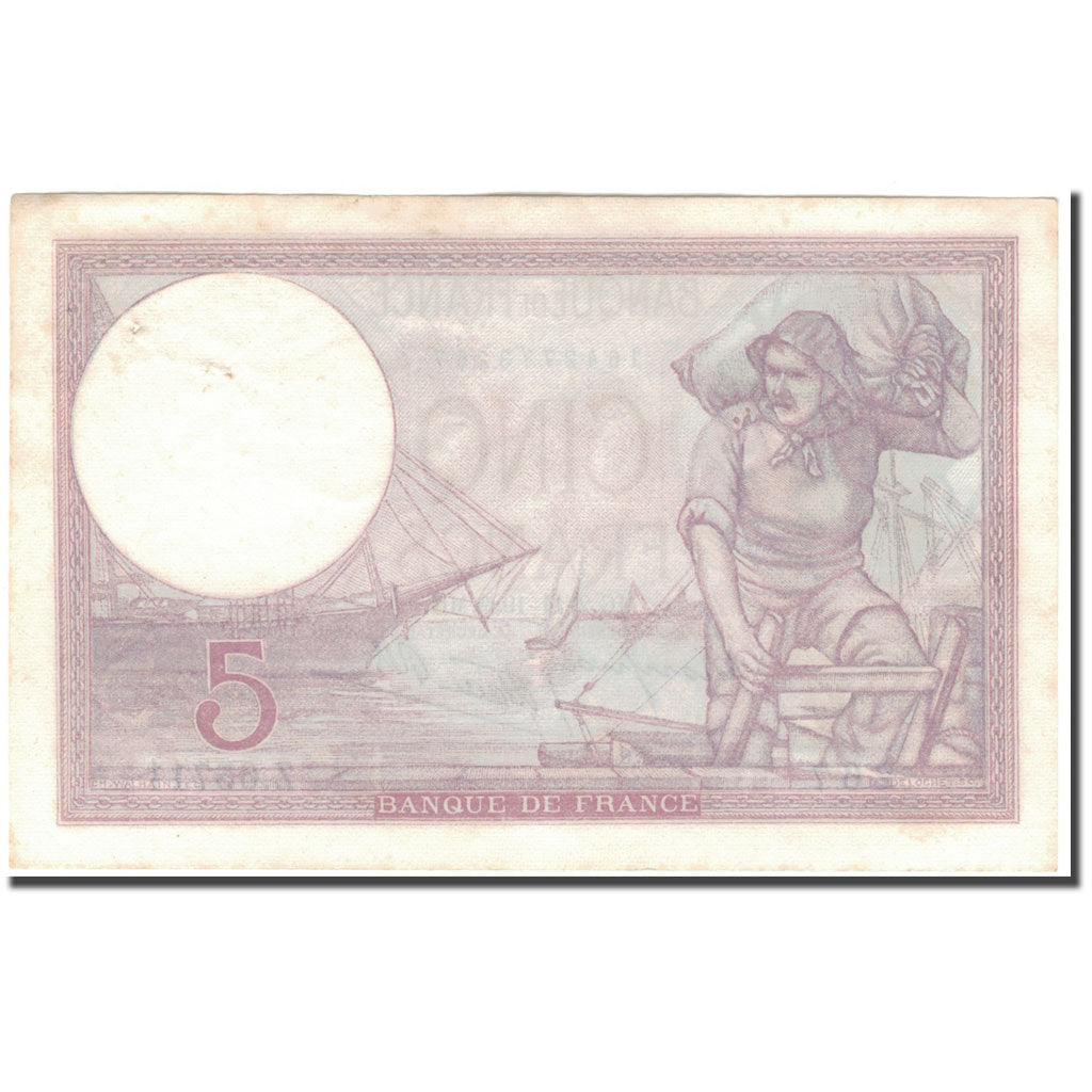 Frankrijk, 5 Francs, Violet, 1939-11-02, TTB, Fayette:4.14, KM:83