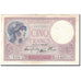France, 5 Francs, Violet, 1939-11-02, TB+, Fayette:4.14, KM:83