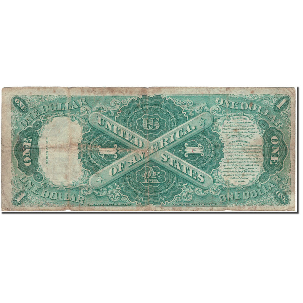 Banknote, United States, One Dollar, 1917, KM:23, F(12-15)