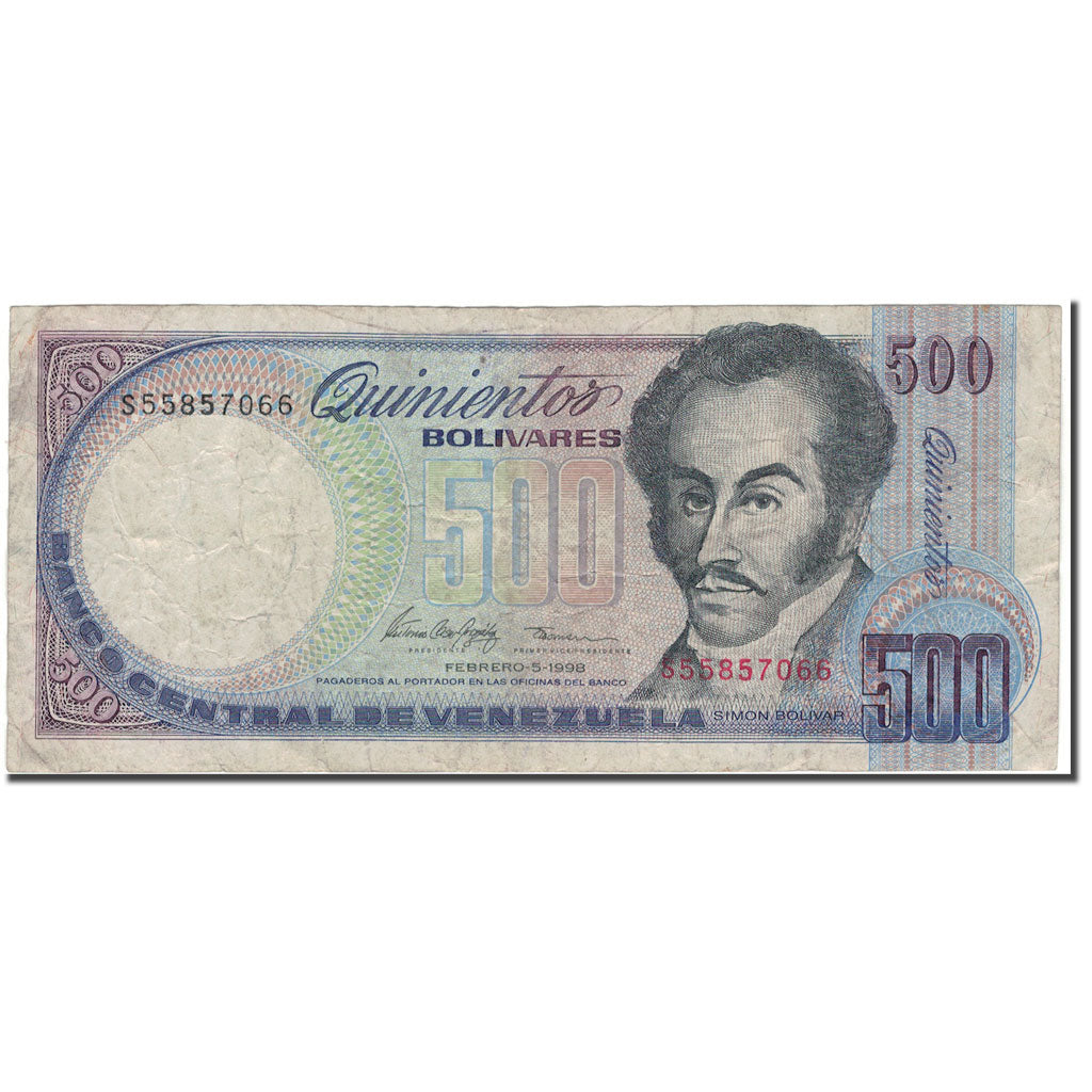 Billete, 500 Bolivares, Venezuela, 1998-02-05, KM:67f, BC