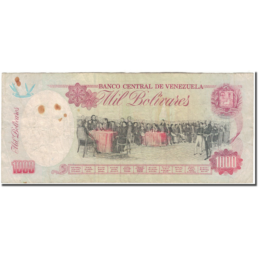 Banknote, Venezuela, 1000 Bolivares, 1998-08-06, KM:76d, VF(20-25)