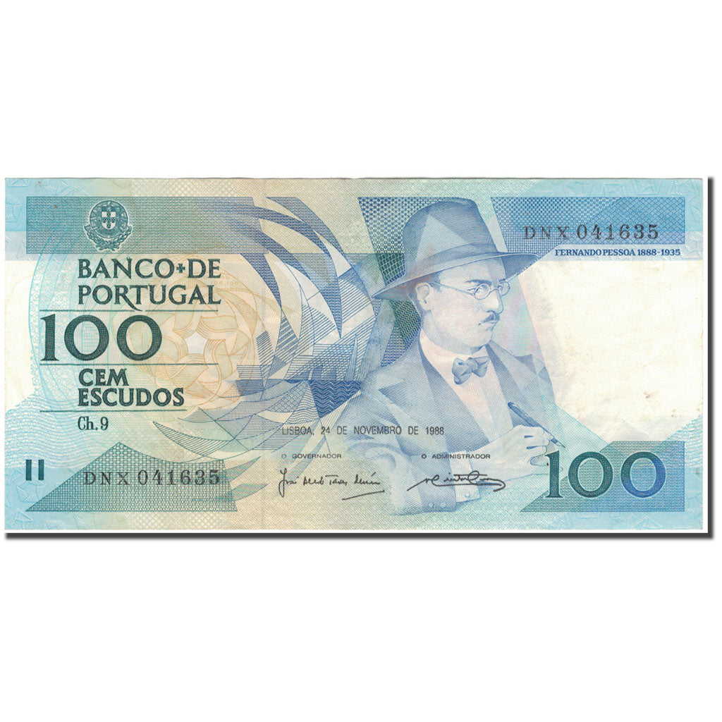 Banknote, Portugal, 100 Escudos, 1988-11-24, KM:179f, EF(40-45)
