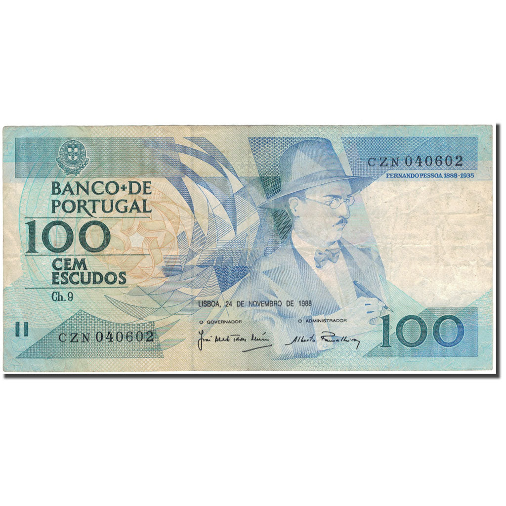 Banknote, Portugal, 100 Escudos, 1988-11-24, KM:179f, VF(30-35)