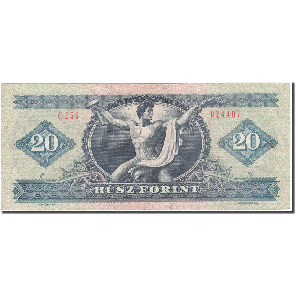 Banknote, Hungary, 20 Forint, 1980, KM:169g, EF(40-45)