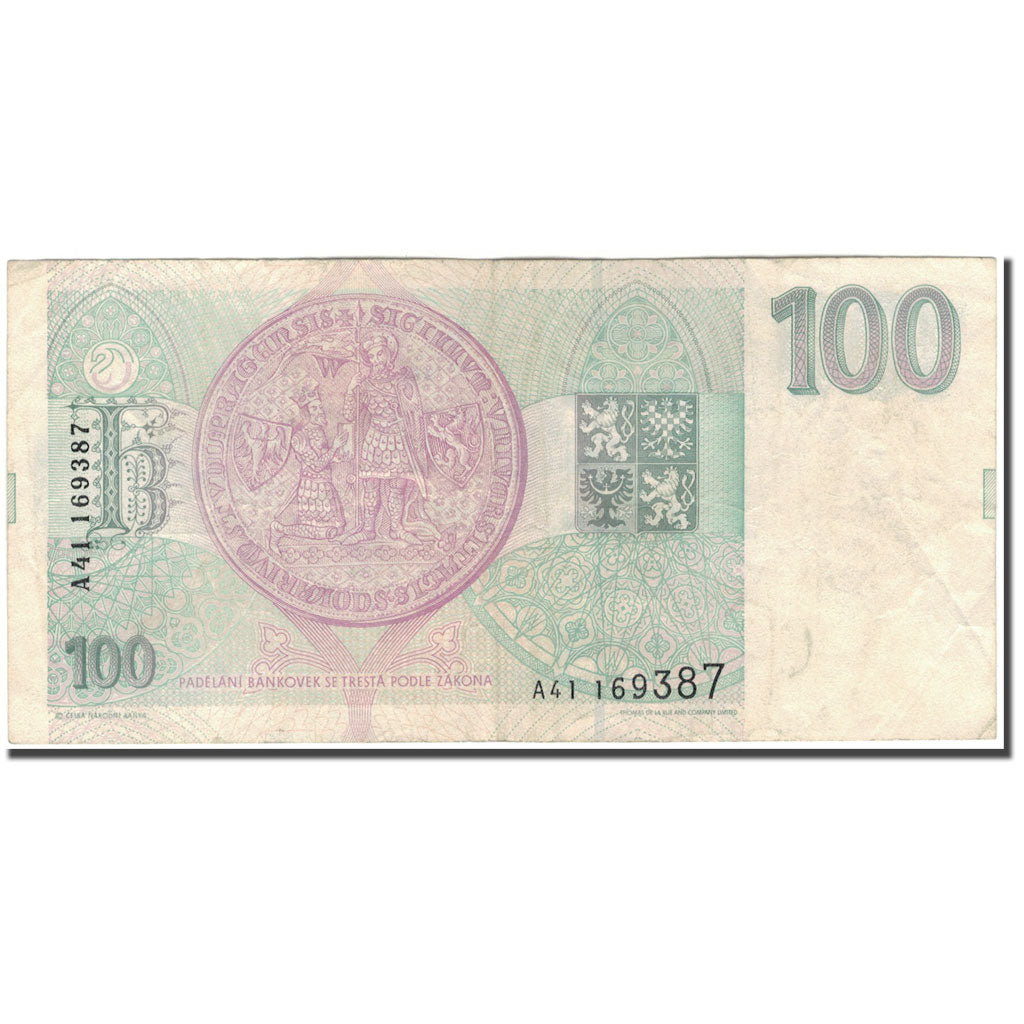Banknote, Czech Republic, 100 Korun, 1993, KM:5a, VF(30-35)