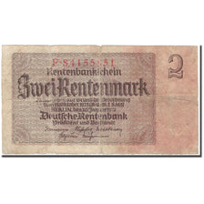 Billete, 2 Rentenmark, 1923, Alemania, KM:174b, RC+