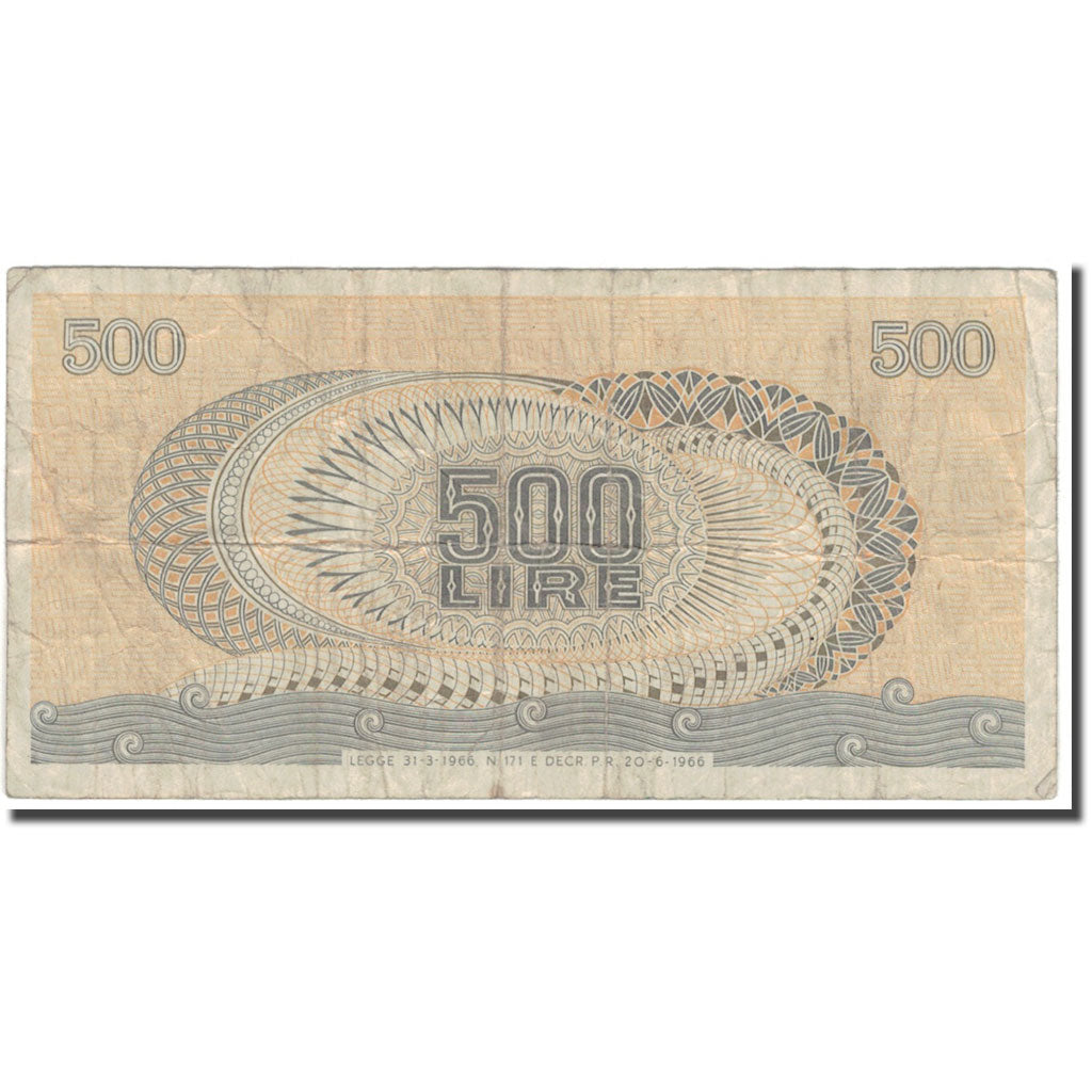 Banknot, Włochy, 500 Lire, KM:93a, VF(20-25)