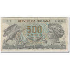 Nota, Itália, 500 Lire, KM:93a, VF(20-25)