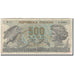 Nota, Itália, 500 Lire, KM:93a, VF(20-25)