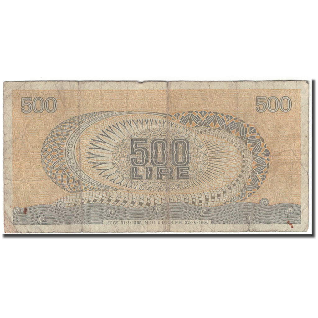 Banknote, Italy, 500 Lire, KM:93a, F(12-15)