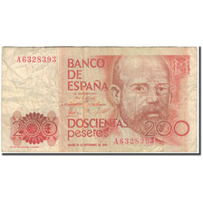 Billet, Espagne, 200 Pesetas, 1980-09-16, KM:156, B+