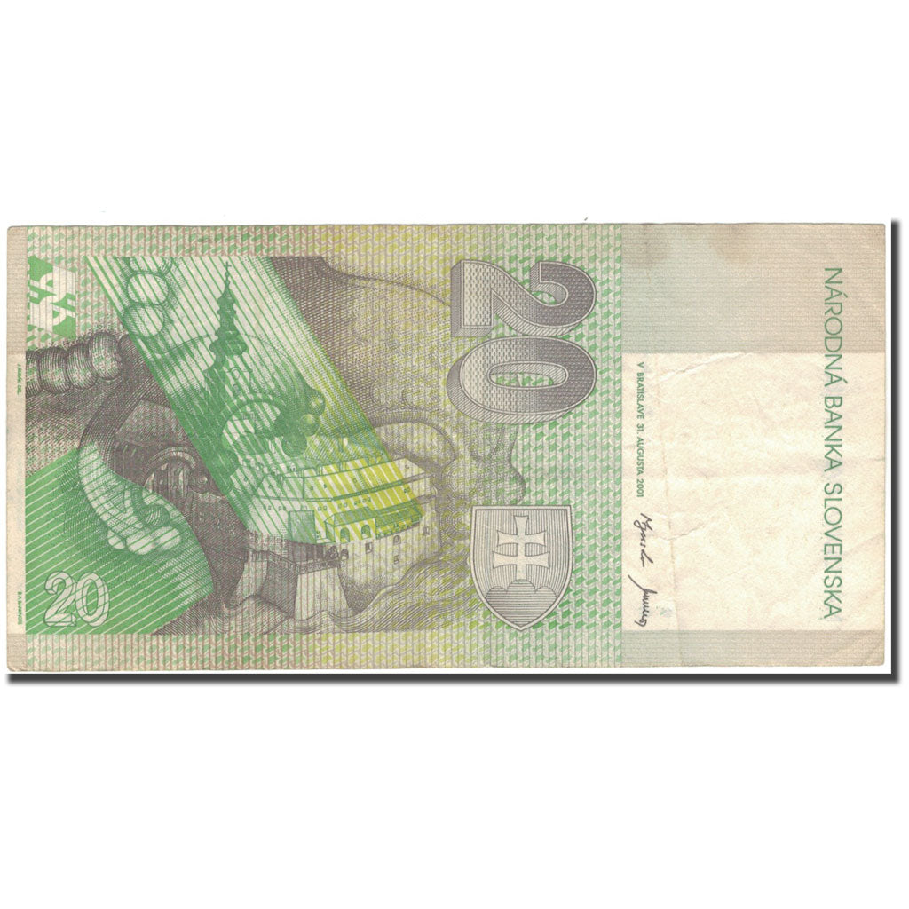 Banknot, Słowacja, 20 Korun, 2001-08-31, KM:20e, EF(40-45)