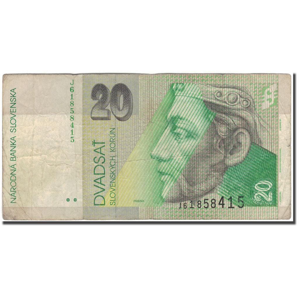 Banknote, Slovakia, 20 Korun, 2001-08-31, KM:20e, VF(20-25)
