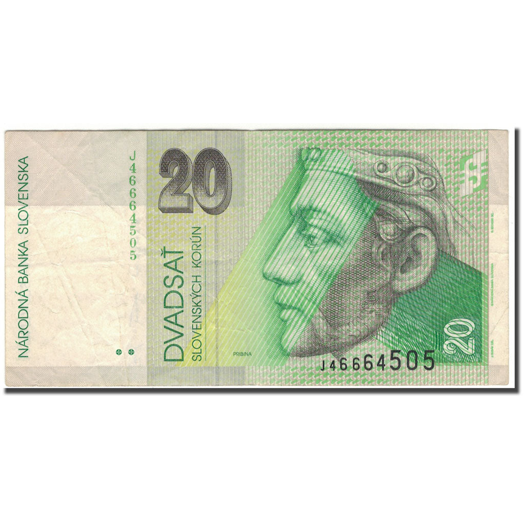 Banknot, Słowacja, 20 Korun, 1999, KM:20d, VF(30-35)