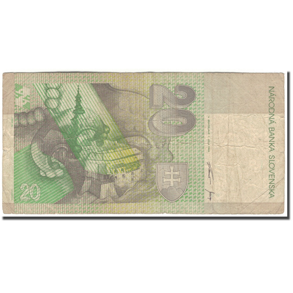 Banknote, Slovakia, 20 Korun, 1999, KM:20d, F(12-15)