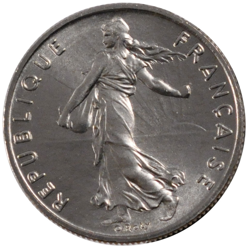 FRANCE, Semeuse, 1/2 Franc, 1986, Paris, KM #931.1, MS(63), Nickel, 19.5,...