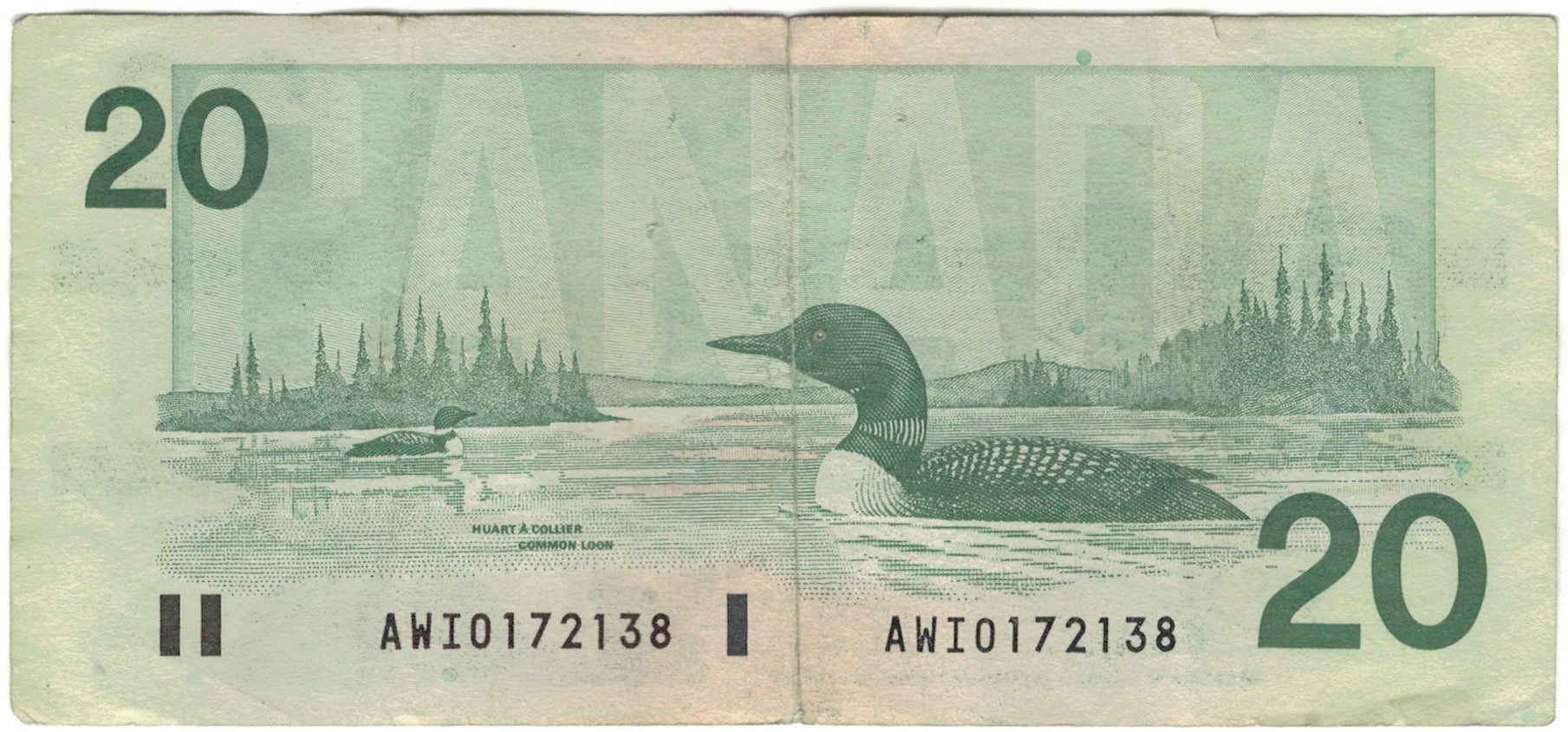 Nota, Canadá, 20 Dollars, 1991, KM:97c, VF(30-35)