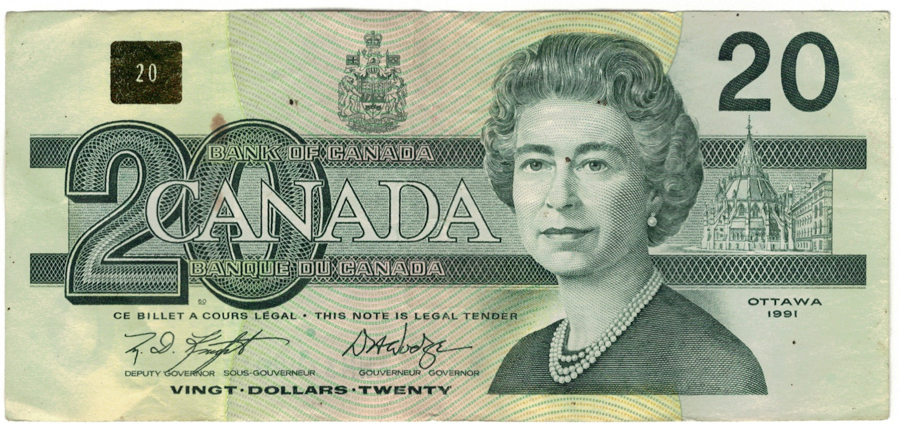 Banconote, Canada, 20 Dollars, 1991, KM:97d, BB