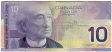 Nota, Canadá, 10 Dollars, KM:102c, VF(20-25)