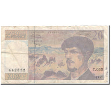 França, 20 Francs, Debussy, 1997, F(12-15), Fayette:66 ter.2, KM:151i