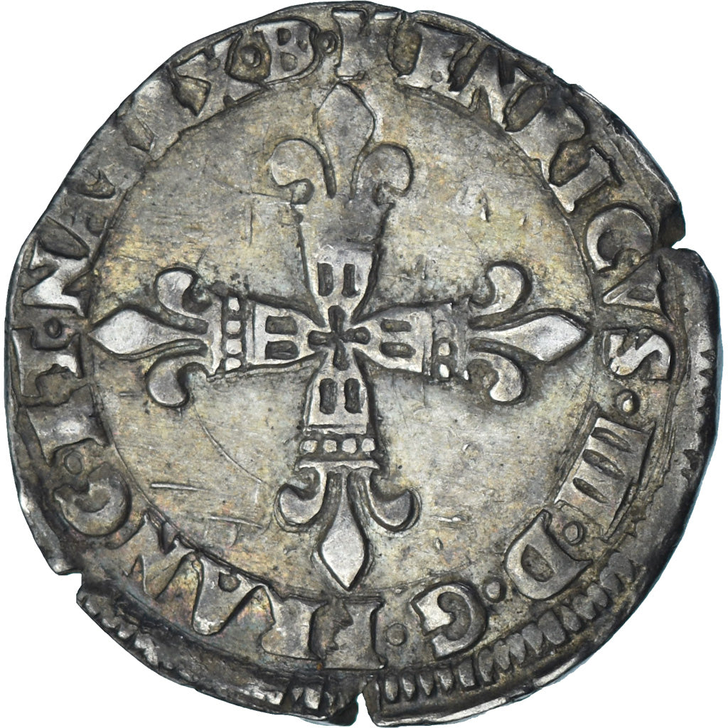 Frankreich, Henri IV, 1/4 Ecu de Béarn, 1598, Morlaas, Silber, SS, Gadoury:603