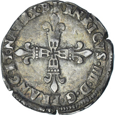 Frankreich, Henri IV, 1/4 Ecu de Béarn, 1598, Morlaas, Silber, SS, Gadoury:603