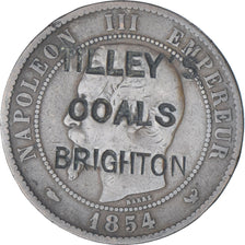Groot Bretagne, Advertising Token, Tilley's Coals - Brighton, FR+, Bronzen
