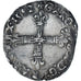 France, Charles X, 1/8 d'écu à la croix de face, 1592, Nantes, Silver
