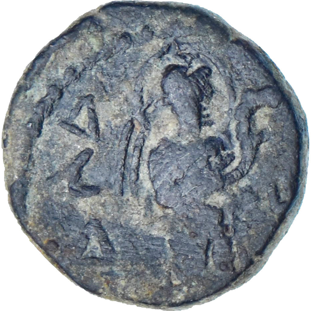 Kushan Empire, Kanishka I, Drachm, 127-152, Bronzen, ZF