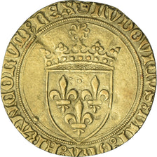 França, Louis XI, Écu d'or au soleil, 1461-1483, Paris, Dourado, AU(50-53)