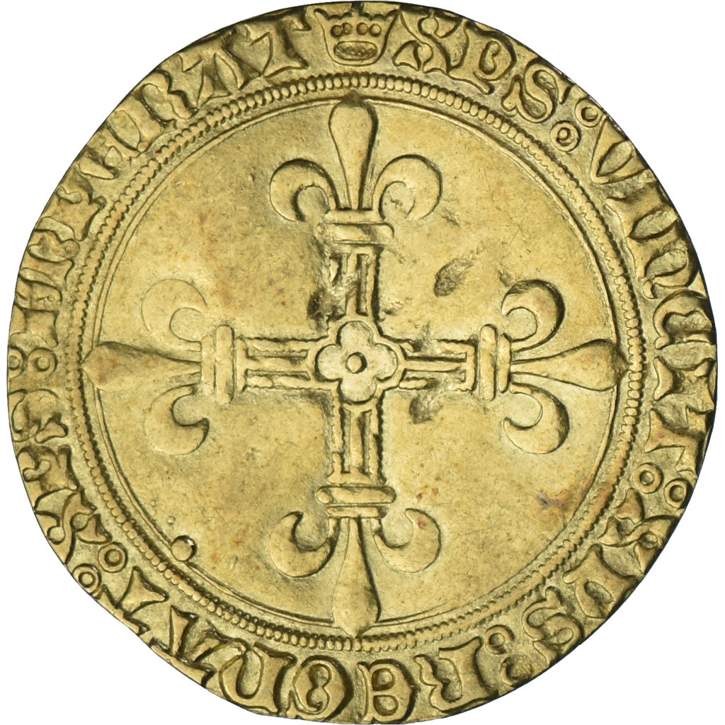 França, Louis XI, Écu d'or au soleil, 1461-1483, Paris, Dourado, AU(50-53)