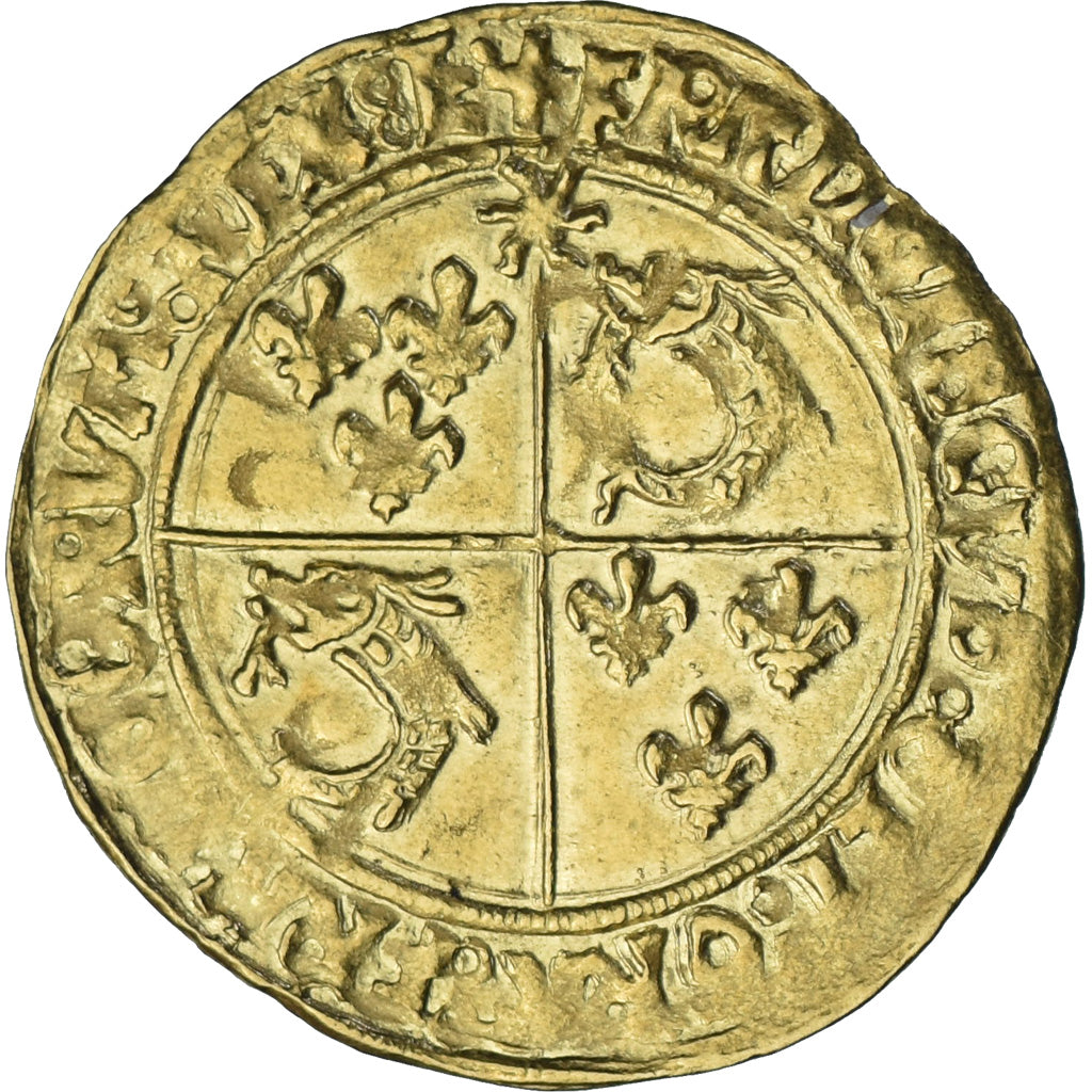 Francia, François Ier, Ecu d'or au soleil du Dauphiné, 1522-1528, Grenoble